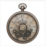 Horloge murale gousset  awa  33cm marron