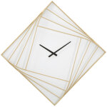Horloge murale en m�tal  goldy line  85cm or