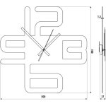 Horloge murale moderne ad210 - structure noire minimaliste