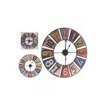 Gift decor - horloge murale multicouleur rétro métal (60 x 4, 5 x 60 cm) Gift decor - horloge murale multicouleur rétro métal (60 x 4, 5 x 60 cm)