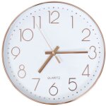 Horloge murale?pendule murale 30 cm or ros� cfw168088