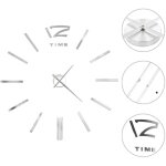 Horloge murale?pendule murale 3d design moderne 100 cm xxl argent� cfw168092