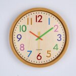 Horloge murale horloge � quartz 12 pouces horloge murale pour enfants de salle de classe, horloge murale ...