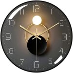 Horloge murale silencieuse, pendule murale de 30 cm de diamtre, horloge murale ronde numrique  quartz, ...