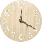Horloge murale silencieuse pendules murales: horloge murale bois sans, horloge murale design moderne, ...