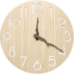 Horloge murale silencieuse pendules murales: horloge murale bois sans, horloge murale design moderne, ...