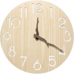 Horloge murale silencieuse pendules murales: horloge murale bois sans, horloge murale design moderne, ...
