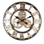Ymyny silencieux 3d style europen rtro cratif horloge murale industrielle engrenage art personnalit ...