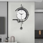 Horloge murale simple et moderne, �l�gante horloge murale d�corative cr�ative, horloge � quartz silencieuse ...