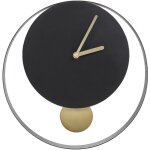 Beliani - horloge murale � suspendre ? 30 cm design moderne sans chiffres acier noir et dor� magland