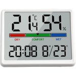 Horloge murale de temps et de temprature, minuterie de temprature horloge lcd design magntique pour ...