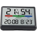 Horloge murale de temps et de temprature, minuterie de temprature horloge lcd design magntique pour ...