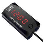 Horloge numérique 2 en 1 pour moto, 6 v - 30 v cc, voltmètre, testeur de tension, étanche ip67, moniteur ... Horloge numérique 2 en 1 pour moto, 6 v - 30 v cc, voltmètre, testeur de tension, étanche ip67, moniteur ...