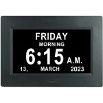 Horloge num�rique 7 pouces avec date jour semaine pour personnes �g�es, grand �cran, polices surdimensionn�es, ...