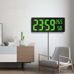 Horloge num�rique grand �cran mural, xu, temp�rature & humidit�, led clair, chambre / bureau, adapt�e ...