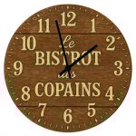 Horloge en verre le bistrot des copains ? 29 cm