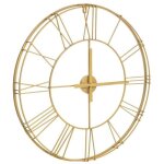 Horloge vintage dor� d50cm - atmosphera createur d'interieur - dor�