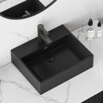 50. 5x42cm noir mat lavabo mural en céramique, garniture de vidage noir, vasque á poser lavabo à main ... 50. 5x42cm noir mat lavabo mural en céramique, garniture de vidage noir, vasque á poser lavabo à main ...