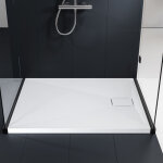 Horow acrylique receveur de douche blanc, ensemble de receveur de douche rectangulaire avec bouchon de ...