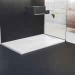 Horow acrylique receveur de douche blanc, ensemble de receveur de douche rectangulaire avec bouchon de ...