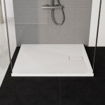 Horow acrylique receveur de douche blanc, ensemble de receveur de douche rectangulaire avec bouchon de ...