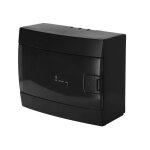 Horoz electric - tableau �lectrique saillie 8 modules (1x8) ip40 noir porte fum�e horoz