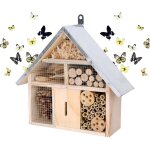 H�tel � insectes en bois naturel, r�sistant aux intemp�ries, abri � papillons, abri � insectes, jardin, ...