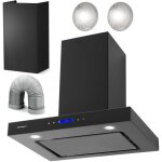 Hotte de cuisine elegante 60 cm noire berdsen be 60e