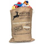 Hotte du p�re no�l effet toile de jute beige - beige