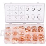 Houhence - 150pcs 15 sp�cifications joints bague d'�tanch�it�, rondelles en cuivre assortiment kit, cuivre ...
