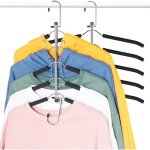 Lot de 2 cintres à vêtements peu encombrants, 6 niveaux, hangers clothes, avec rembourrage en mousse ... Lot de 2 cintres à vêtements peu encombrants, 6 niveaux, hangers clothes, avec rembourrage en mousse ...