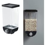 Houhence - distributeur d'aliments secs mural, grande capacit et transparent, commande par bouton pour ...
