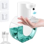 Distributeur de savon automatique, 420ml distributeur savon automatique mural, avec usb rechargeable, ...