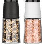 Moulin à poivre et sel Élégant en verre - lot de 2, broyeur en céramique réglable, accessoire de cuisine ... Moulin à poivre et sel Élégant en verre - lot de 2, broyeur en céramique réglable, accessoire de cuisine ...
