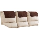 Housse accoudoir / appui - t�te canap�, caf�, 3 pi�ces, pour fauteuil inclinable / chat / chien