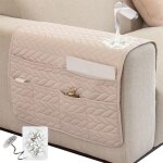 Housse d'accoudoir de canap�, housse de fauteuil antid�rapante matelass�e, organiseur de rangement imperm�able ...