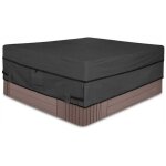 Housse de baignoire pour jacuzzi carre en polyester 210d, impermable  l'eau et  la poussire, couverture ...
