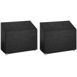 Housses de banc de jardin - housse de banquette de jardin 2 pcs 8 ?illets 160x70x70 / 88 cm pe