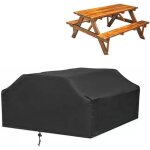 Housses de banc de terrasse rectangulaires pour table de pique - nique en plein air et cuisine noir 18515080cm ...
