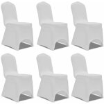 Housse blanche extensible pour chaise 6 pi�ces vidaxl