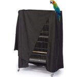 Housse de cage � oiseaux imperm�able et anti - uv carr�e � roulettes pour oiseaux et perroquets (104 ...