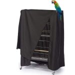 Housse de cage  oiseaux impermable et anti - uv carre  roulettes pour oiseaux et perroquets (88 x ...