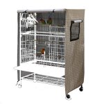 Housse cage oiseaux, housse de protection de la cage � perroquet, avec 2 fen�tres en maille et cordon ...