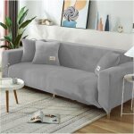 Housse pour canap� d'angle 2 places velours gris gris