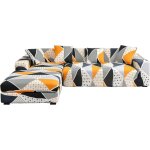 Housse de canap� d'angle 3 places + 3 places lot de 2 housse de canap� �lastique en forme de l (180 - ...