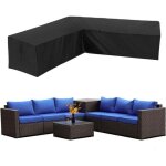 Housse canap� d'angle jardin imperm�able 210d oxford anti - poussi�re housse pour meubles de jardin forme ...