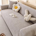 Housse de canap� antid�rapante en velours, adapt�e aux canap�s d'angle, housse universelle �lastique ...