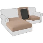 Housse de canap extensible 2 + 1 places, angle en l, similicuir, marron