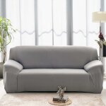 Housse de canap extensible 3 places, couverture extensible housse dcor, revtement de canap(gris clair, ...