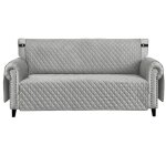 Housse de canap� fauteuil imperm�able poches lat�rales antitache antid�rapant gris - 3 places